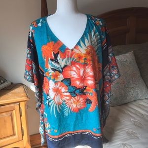 Established 1962 Tropical Kimono Top size 1X